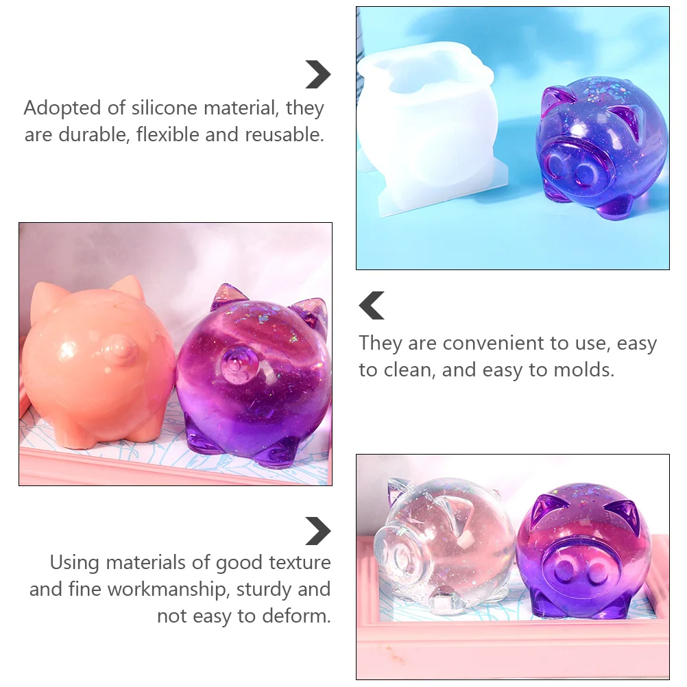 Piggy Ornament Mold Office Molds Manual Silica Gel Silicone Ornaments