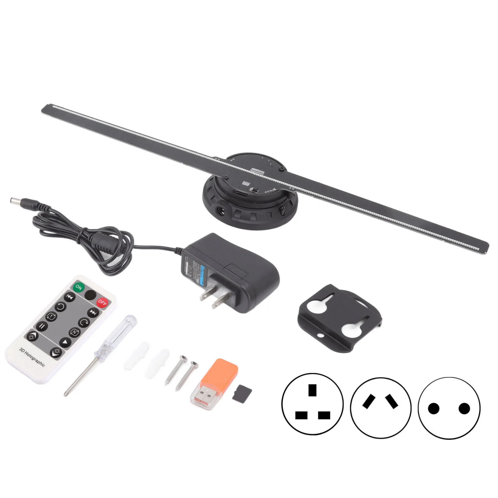 Holographic Display Clear Air Imaging Hologram Fan Projector 100‑240V Multi Formats Support for Exhibition for Advertising