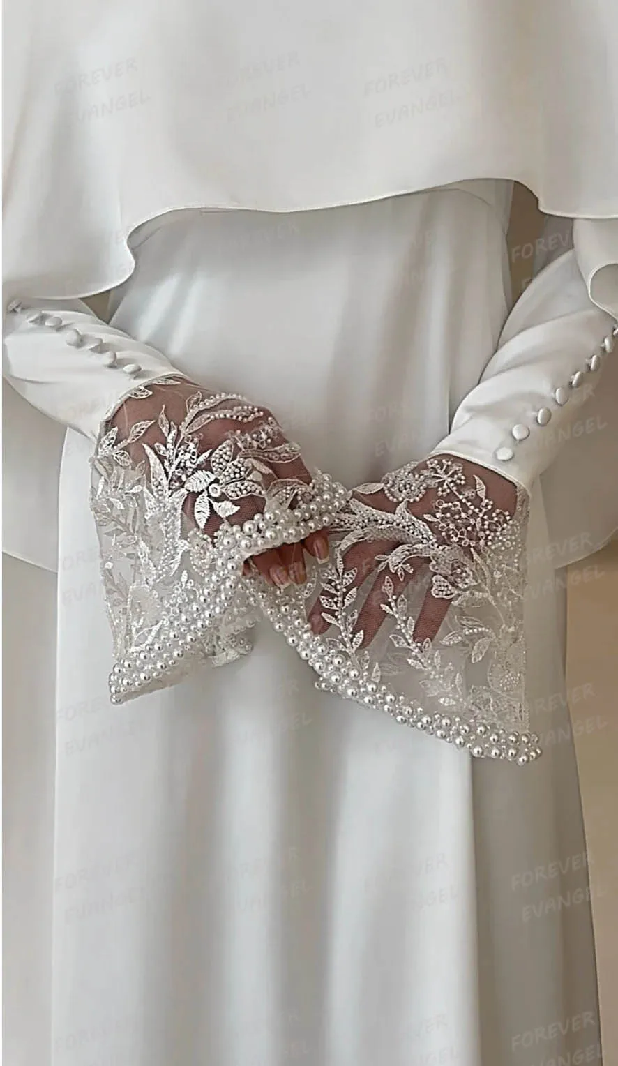 Simple Wedding Dresses Elegant A Line Shawl Woman's Formal Long Sleeve Bride Gowns Sweep Train Satin Customized Vestido De Novia image 2