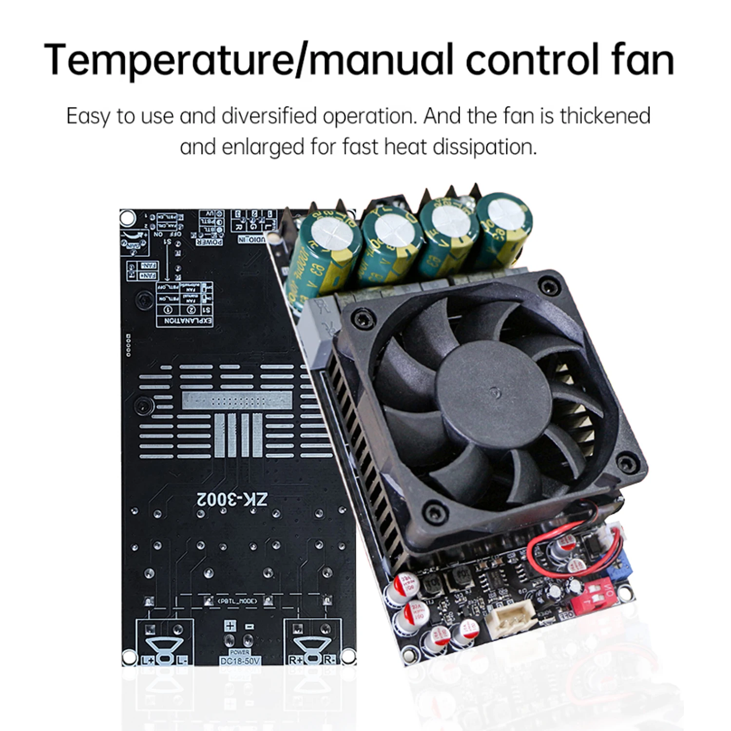 ZK-3002 TPA3255 Pure Rear Level Digital Amplifier Board Stereo 300W x 2, Bridged Mono 600W AMP Audio Music Power Amplifier Board