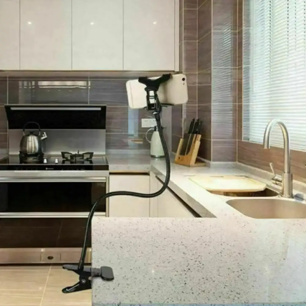 1PC Lazy Mobile Phone Holder Universal Version Double Clip Bedside Phone Holder Multi-functional Bed Extension Creative Tool