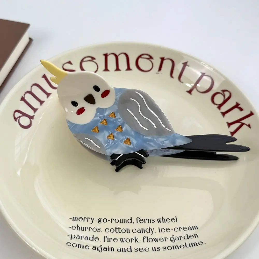 

Модная милая заколка для волос в корейском стиле с мультяшными животными: акула, попугай, птица. Креативный аксессуар для волос из ацетатной кислоты для девочек.