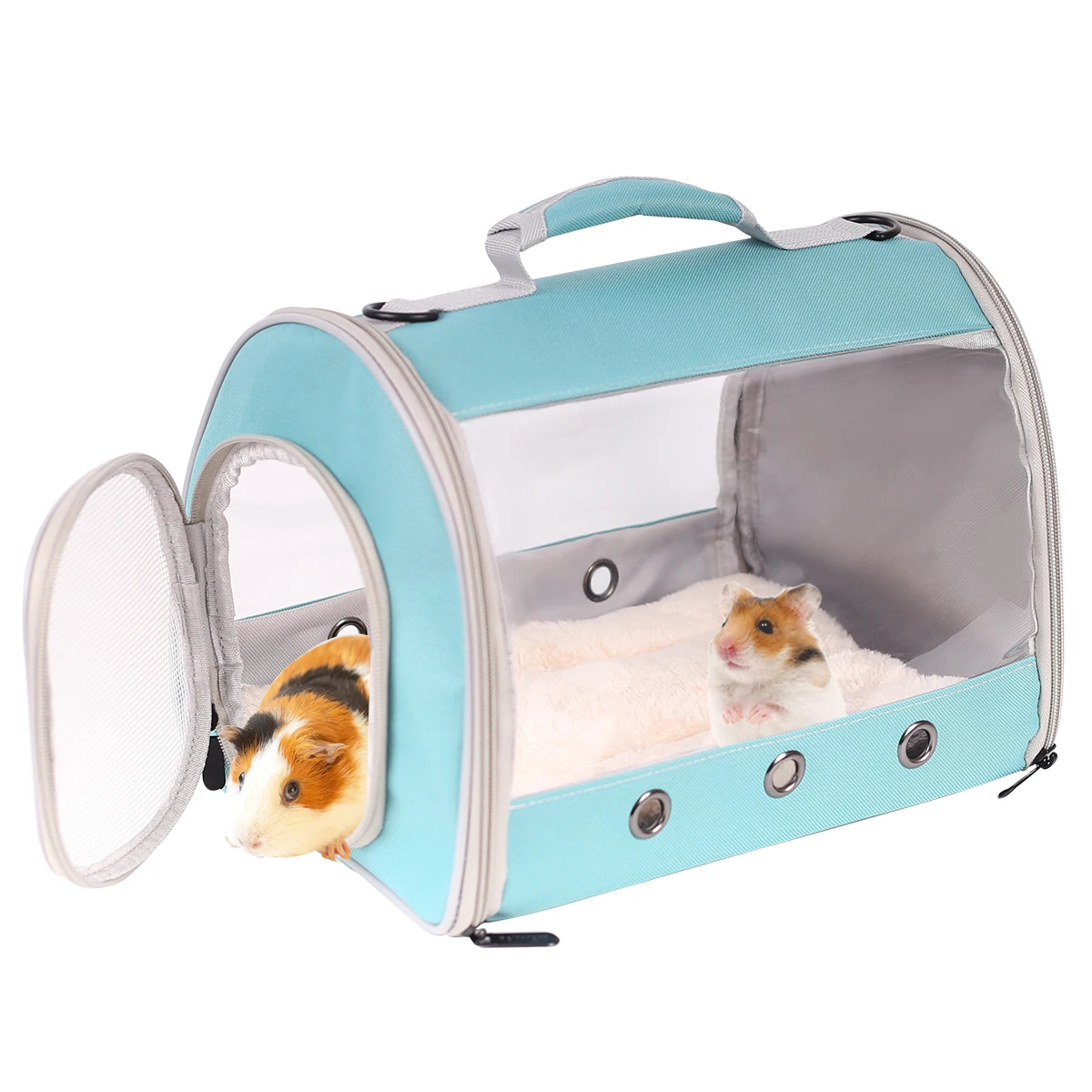 Guinea חזיר נסיעות נושאת כלוב, בעלי חיים קטנים נושאת עבור אוגר ציפורים הדרקון חיצוני נסיעות נוף נייד ברור