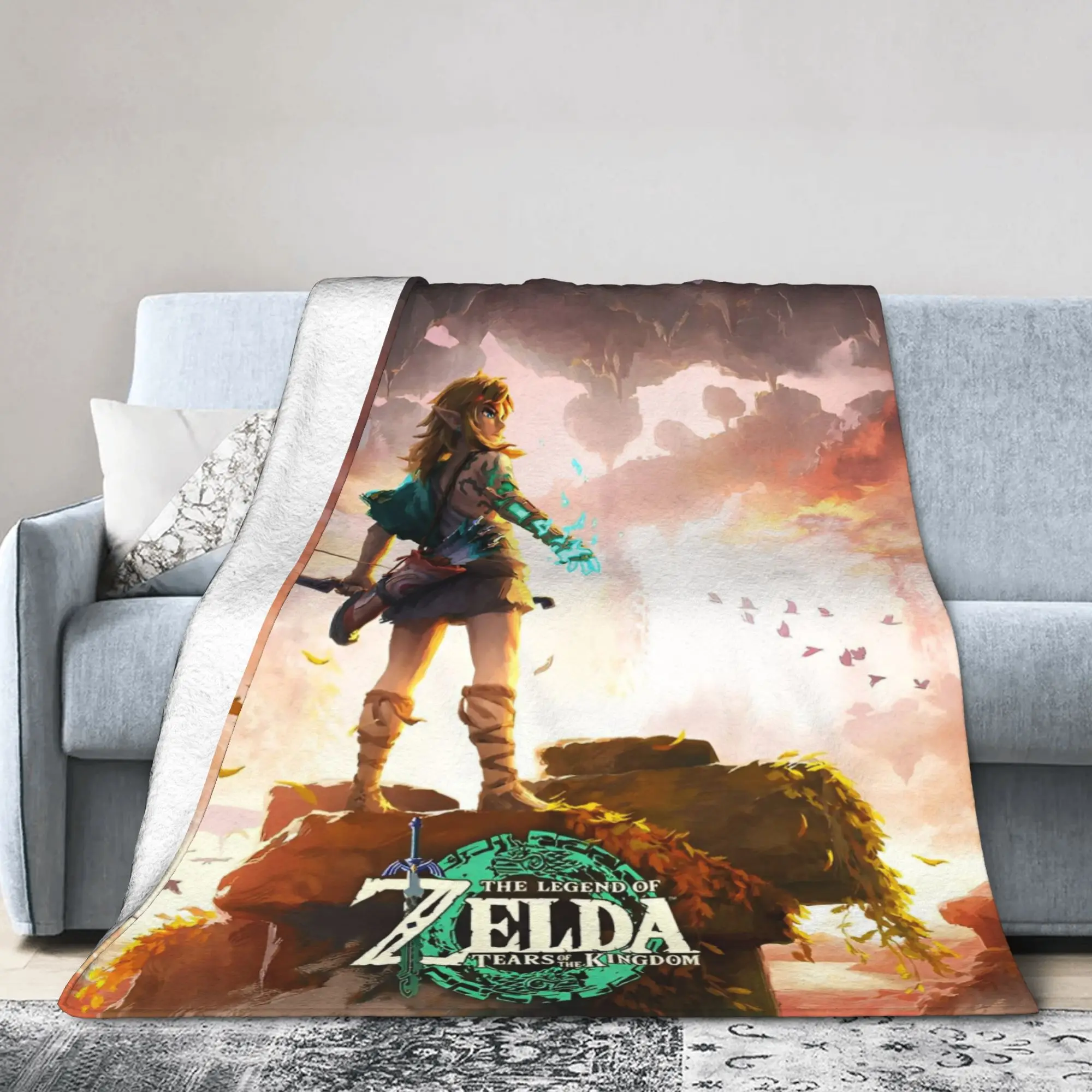 

Anime Z-Zeldas Knitted Blanket Plush Throw Blanket Bed Sofa Portable Ultra-Soft Warm Bedspreads,