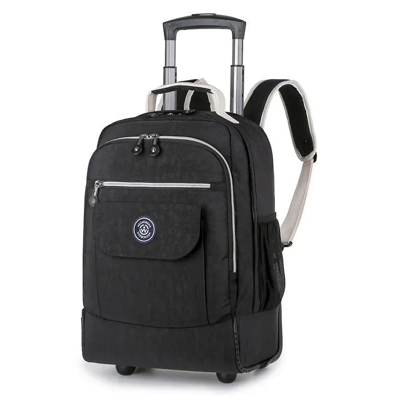 Fashion Trolley Luggage Backpack with Wheels Travel Large Capacity Trolley Bags Rolling Bag Business Laptop Schoolbag