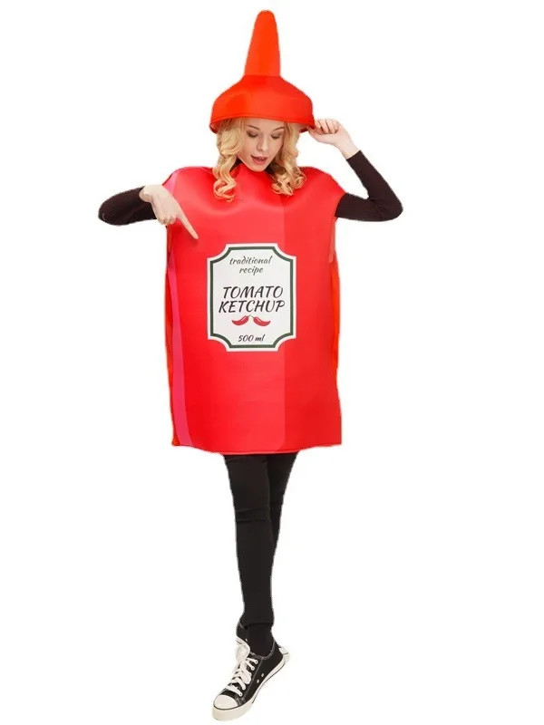 

Костюм на Хэллоуин для пары, сценический костюм, горчичный ат, соус, наряд, карнавальный бал-маскарад, этнический сценический костюм