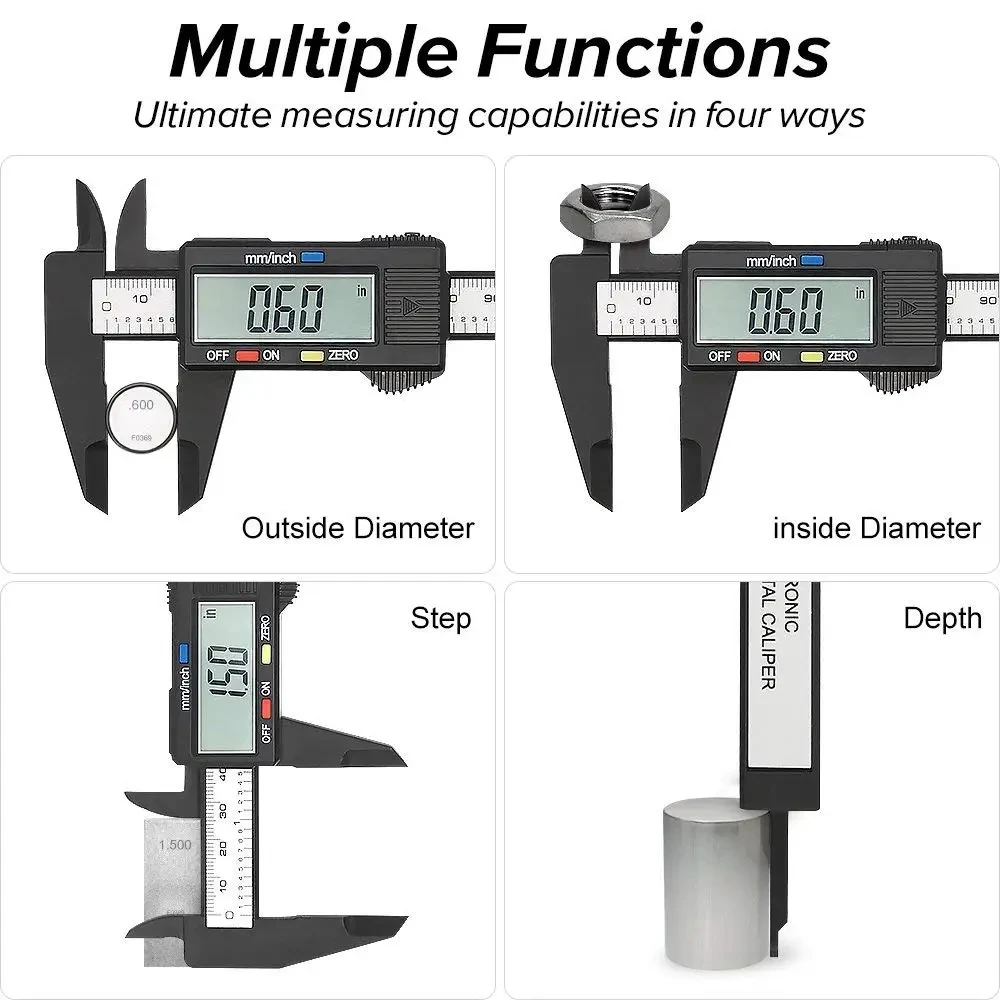 150mm 100mm 0.1mm Electronic Digital Caliper Vernier Caliper Measuring Tool Gauge Micrometer Measuring Tool Digital Ruler