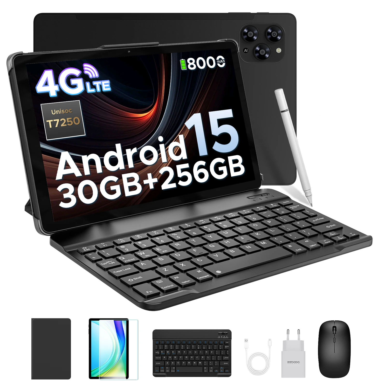 DOOGEE Tab G6 2 en 1 tablette intelligente 11 ''écran Android 15 30GB RAM (6 + 24) 256GB ROM 8000mAh batterie double haut-parleurs Widevine L1