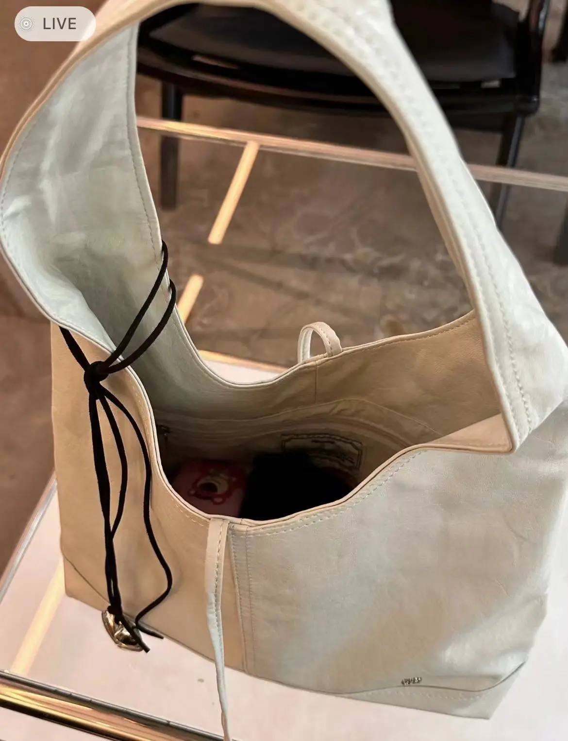 

Large Capaci Commuter Tote Bag Casual Simple Design Korean Sle Knot Single oulder Underarm Bag for Youth
