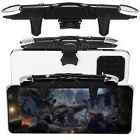 1 Black G5 Continuous Fire Button Mobile Gaming Clip Phone Controller Adjustable Length Wide Compatibility Game Triggers