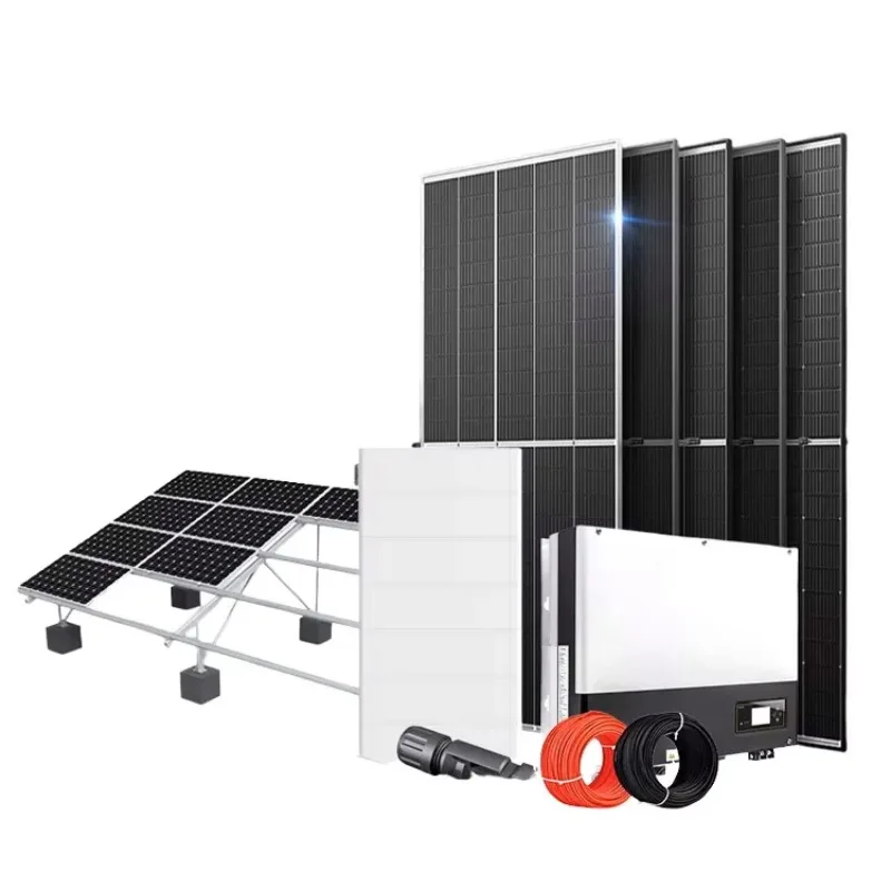 Customized High-Efficiency MPPT Hybrid Single Phase Solar System Inverter Polycrystalline Silicon Panels Residential Home Use
