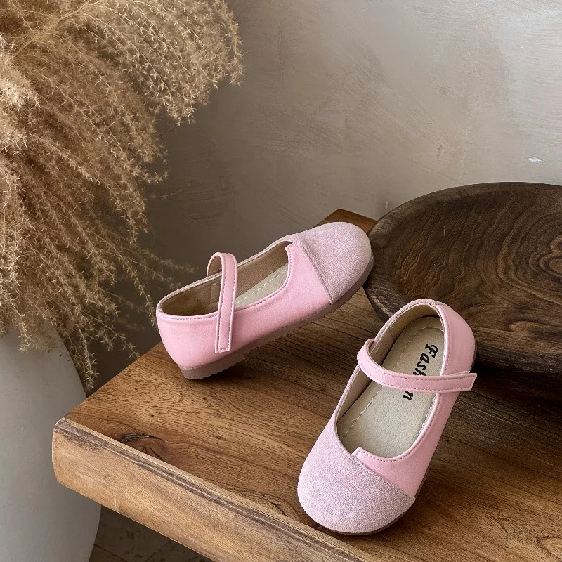 

Kids Princess Shoes for Girls 2025 New Autumn Toddler Ballet Flats Soft Sole Simple First Walker Outdoor Walking Shoes Age3-5