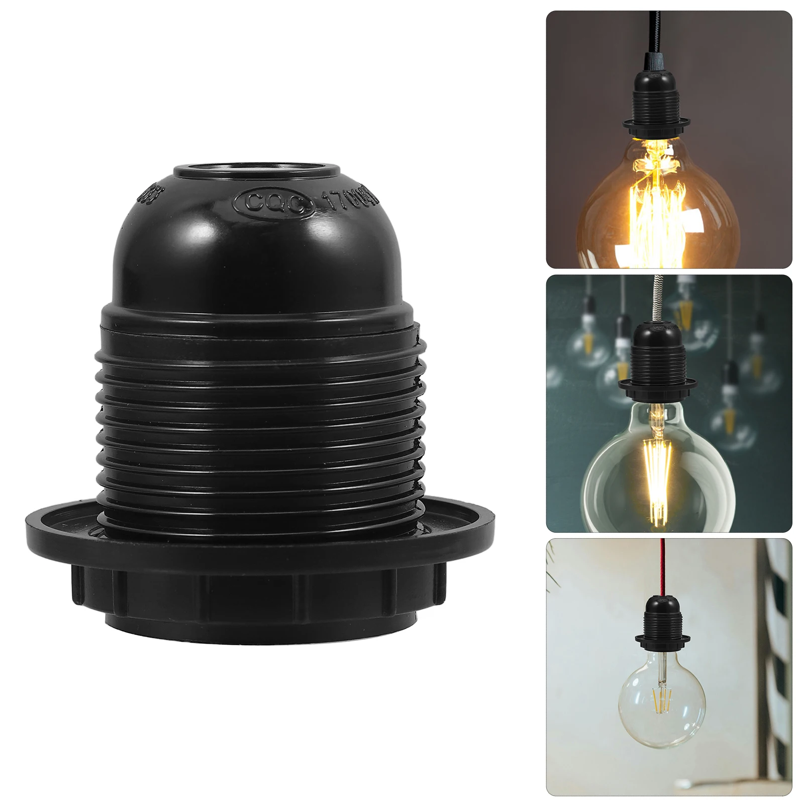 

Bakelite E27 Holder Light Socket Screw Base Replacement Lamp Parts Durable Aluminum Alloy Safety Design Easy Installation Diy