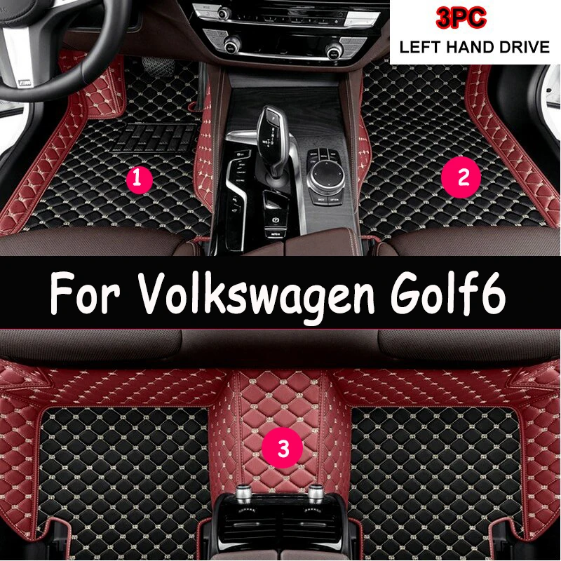 

Автомобильный коврик для VW Volkswagen Golf6 Golf 6 Mk6 5K 2009 ~ 2013 г., противогрязевой коврик, напольный коврик, коврик, автомобильные аксессуары Vento Variant