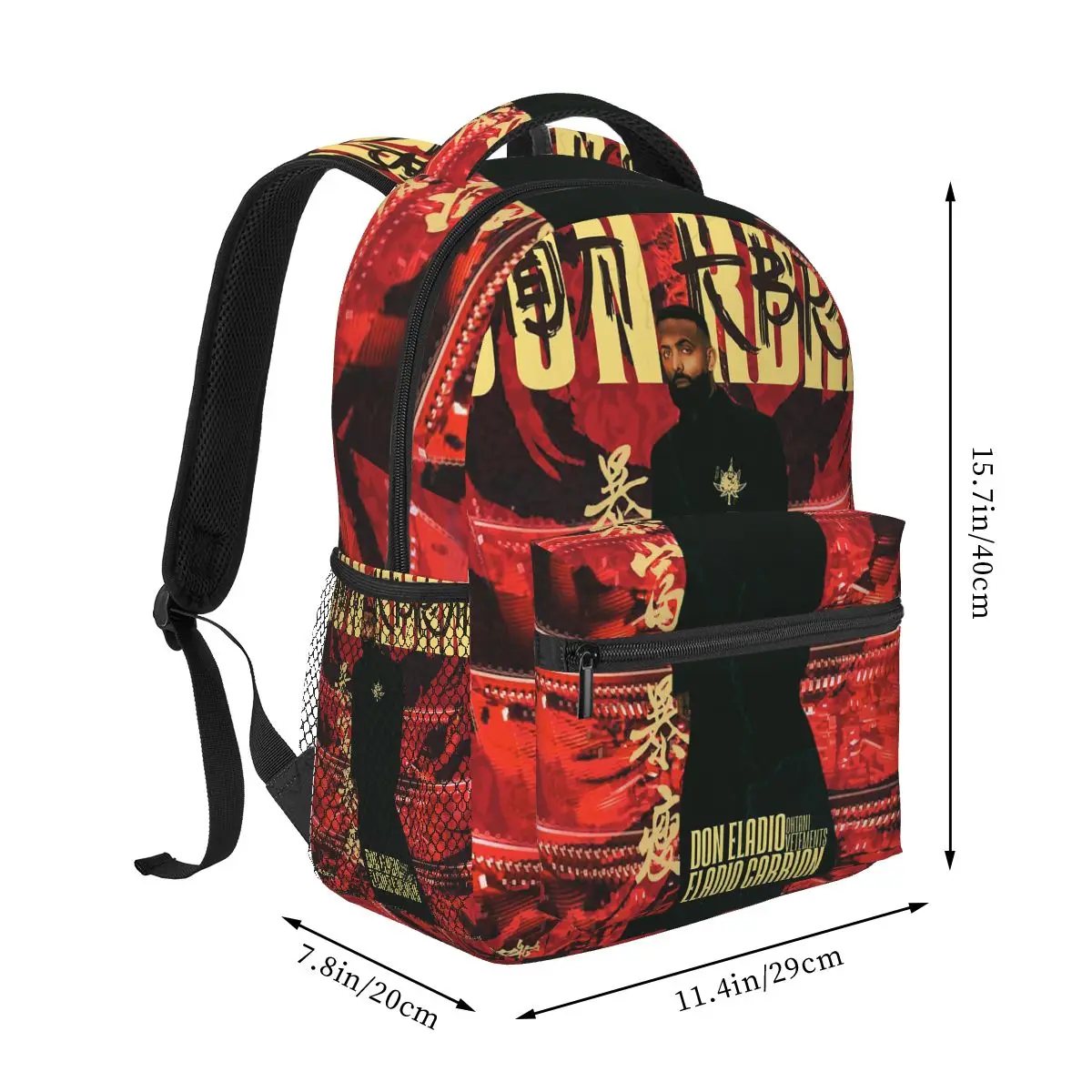 Rapper Eladio Carrion Sen2 Kbrn Album Tour Print Backpacks Boys Girls Bookbag Children School Bags Cartoon Rucksack Shoulder Bag