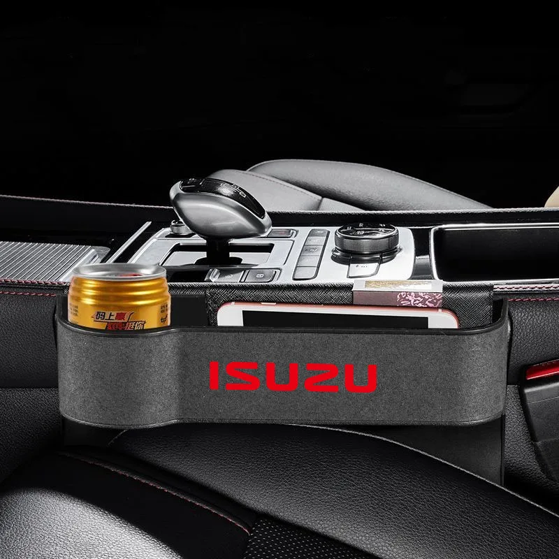 Suede Seat Side Storage Pocket for Car Seat Gap Filler Box for Isuzu D-MAX D MAX Dmax I II WFR VAN NFR ATV TROOPER