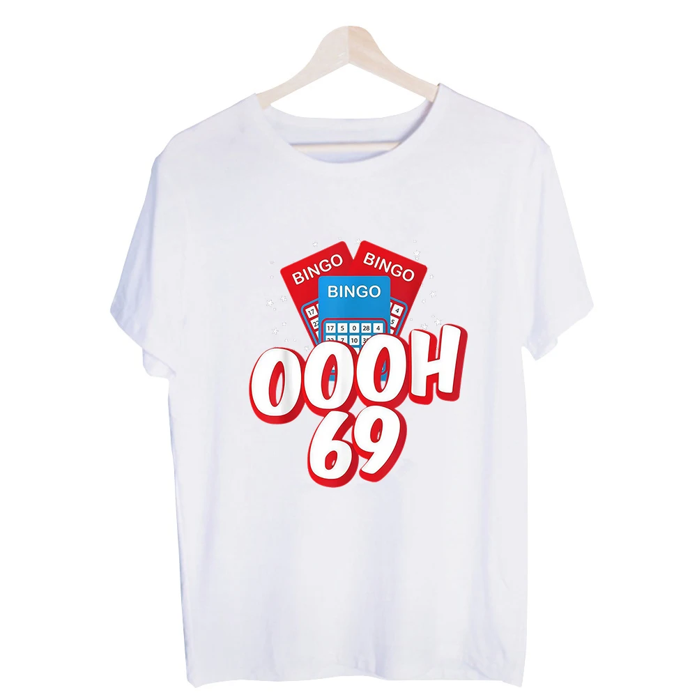 Men's Bingo Card and Number Print Graphic Tee, Short Sleeve Crew Neck T-Shirt for Casual Game Night Outfits