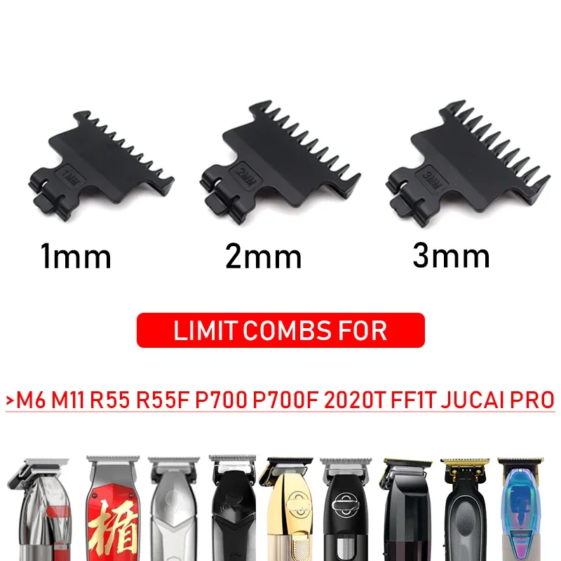 3 Pcs Universal Hair Trimmer Guards - Professional Limit Combs for Madeshow, JRL 2020T, FF1T, JUCAI PRO Multiple Models