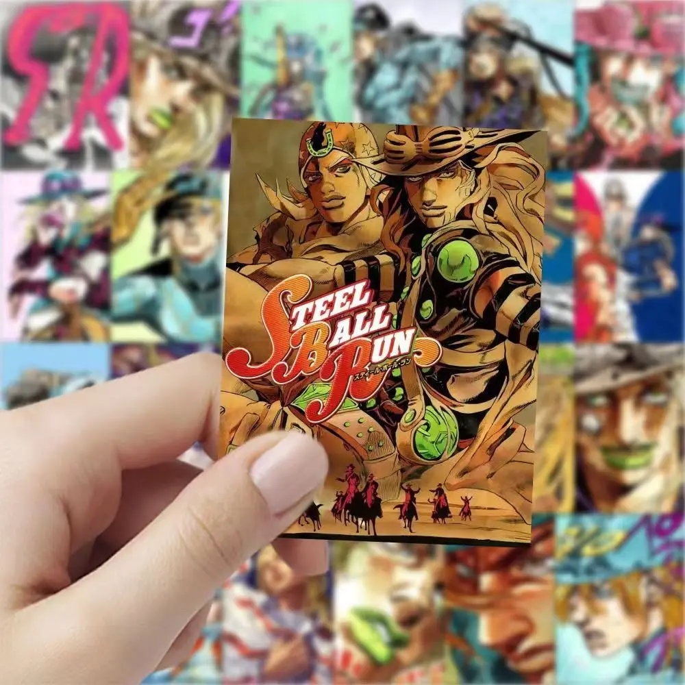60Pcs JoJo Adventure Steel Ball Run Gyro Zeppeli Johnny Joestar Graffiti Stickers Phone Journaling Guitar DIY Decals Decor Props image 4