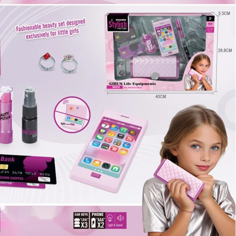 Ensemble de maquillage de simulation cosmétique pour enfants, jouets de simulation de maquillage, jeu de maison, beaux jouets pour filles, 12 pièces par ensemble