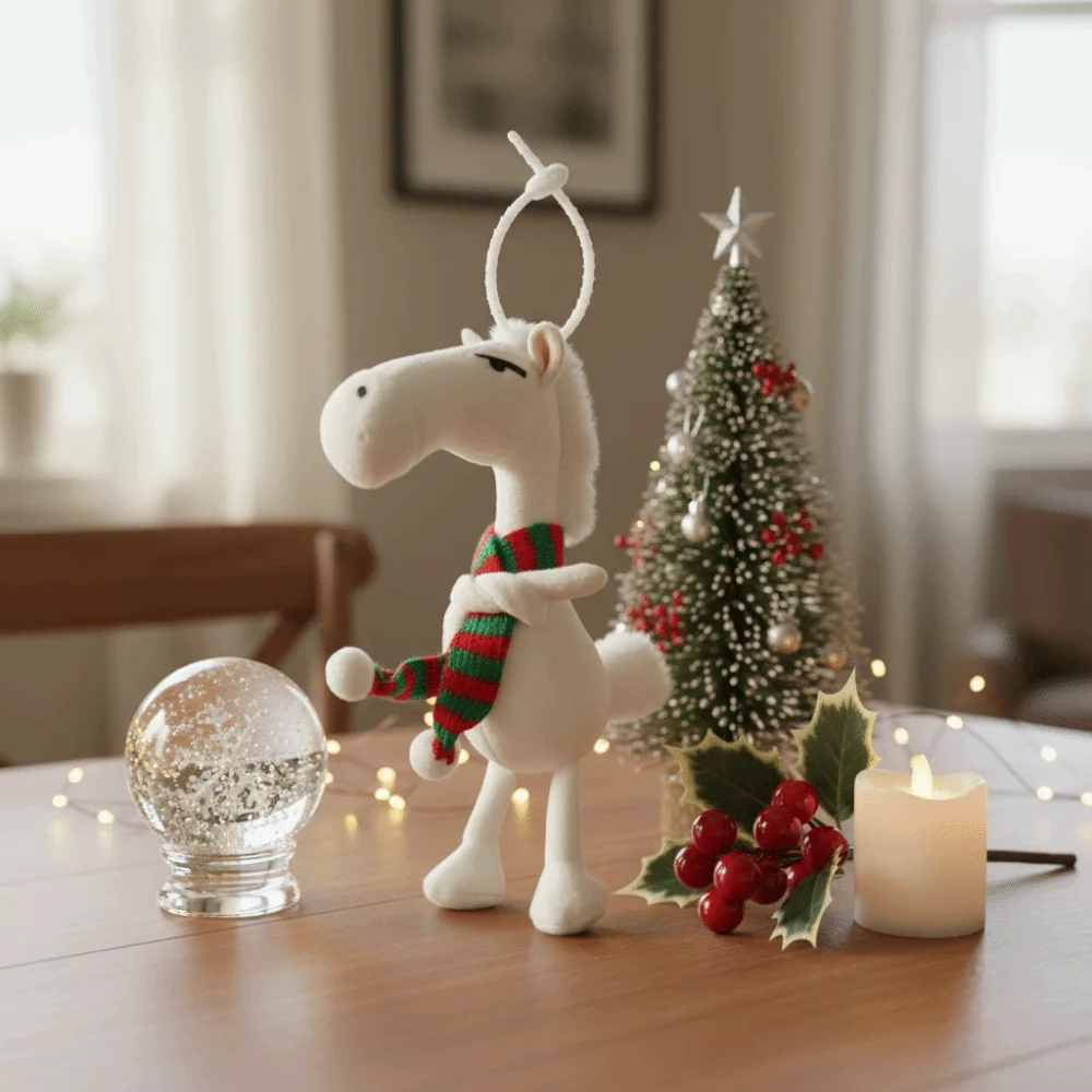 พวงกุญแจม้าการ์ตูน งานฝีมือตุ๊กตาม้าโพนี่นุ่ม ของตกแต่งกระเป๋า จี้ห้อยกระเป๋า ของเล่นม้าจำลอง ของขวัญวันเกิด