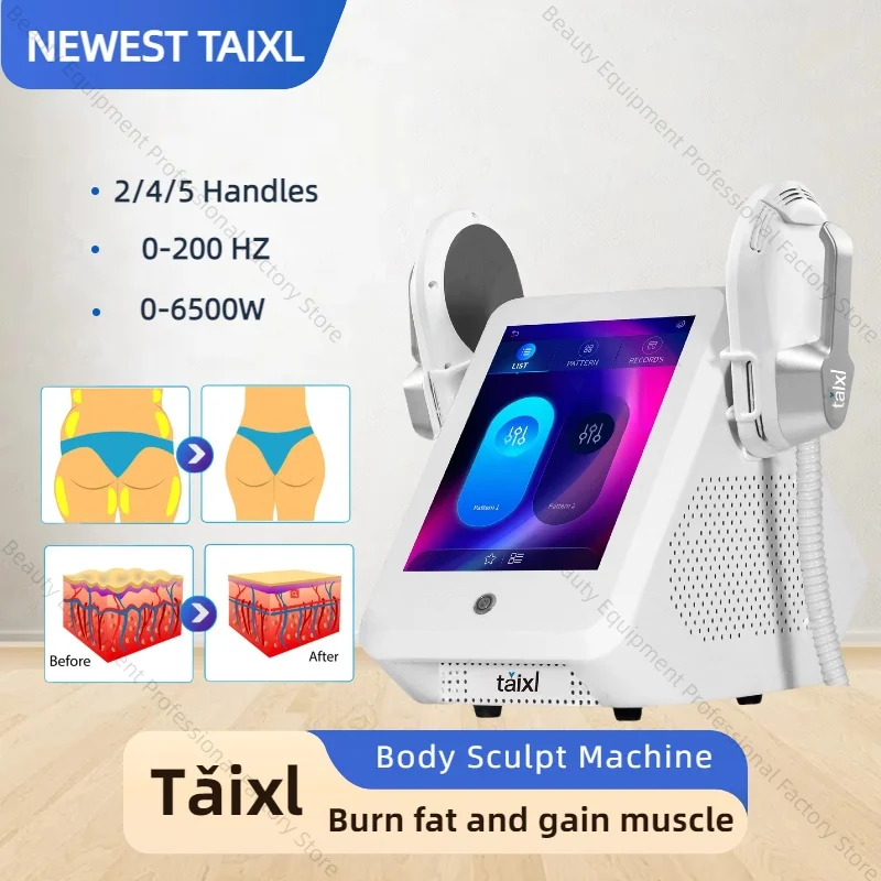 

2025 TAIXL 6500W 15 Tesla Fat Removal Shaping Muscle Electrical Stimulation Body Slimming Weight Loss Machine