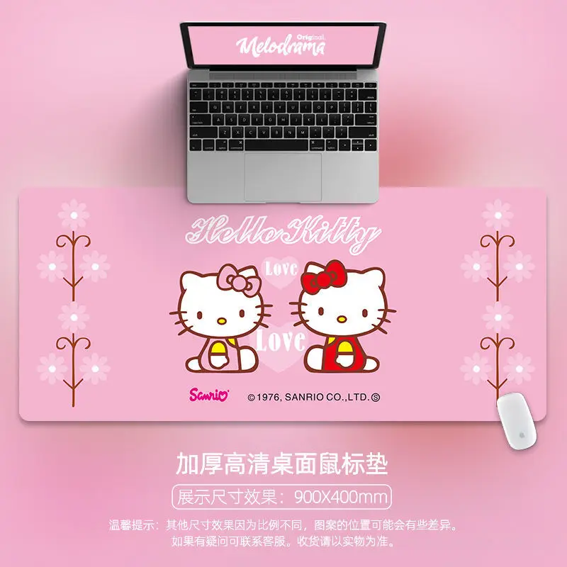 Anime Hello Kitty Mouse Mat Sanrio Oversized Cartoon Sports Game Keyboard Pad Kawaii Mouse Pad Desk Pad Desktop Decoration Gift