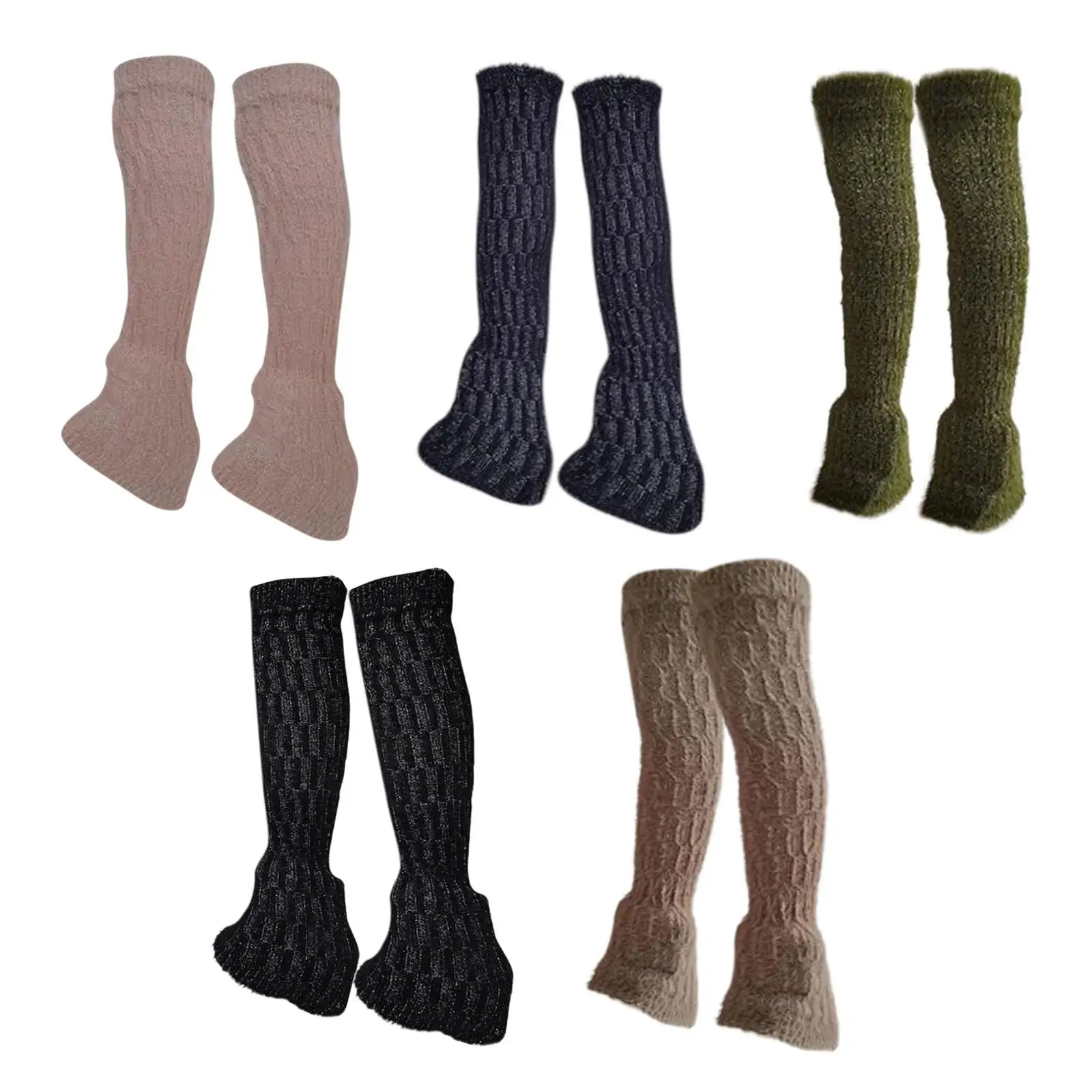 2 Pieces Figure Skating Leg Warmers Leg Cover Warm Sleeves Boot Socks for Yoga Fitness Workouts, Ice Skate