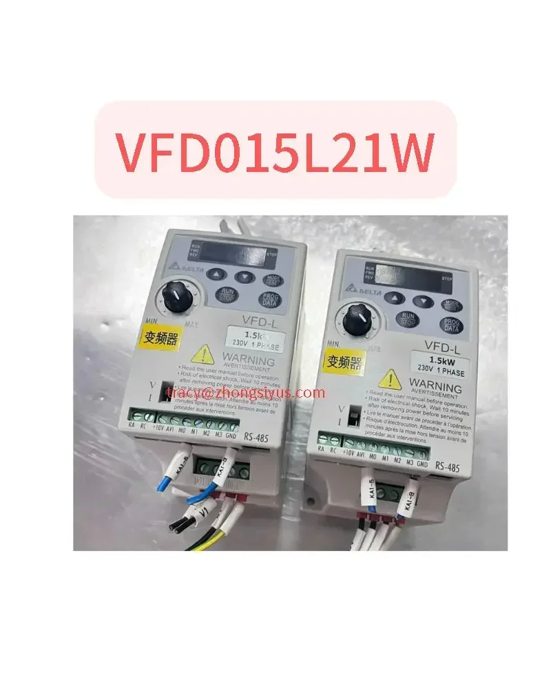 Used inverter 1.5kw single phase input VFD015L21W, test function normal