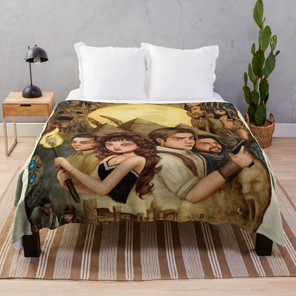 The Mummy Throw Blanket Soft Plush Plaid Cute Plaid warm for winter Warm Blankets