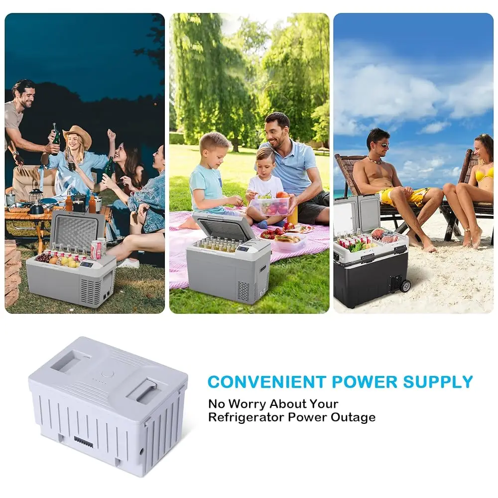 15600Mah Lithium Electric Cooler Battery - Efficient Power Source For Car Refrigerator, Versatile Battery For Portable Freezer,