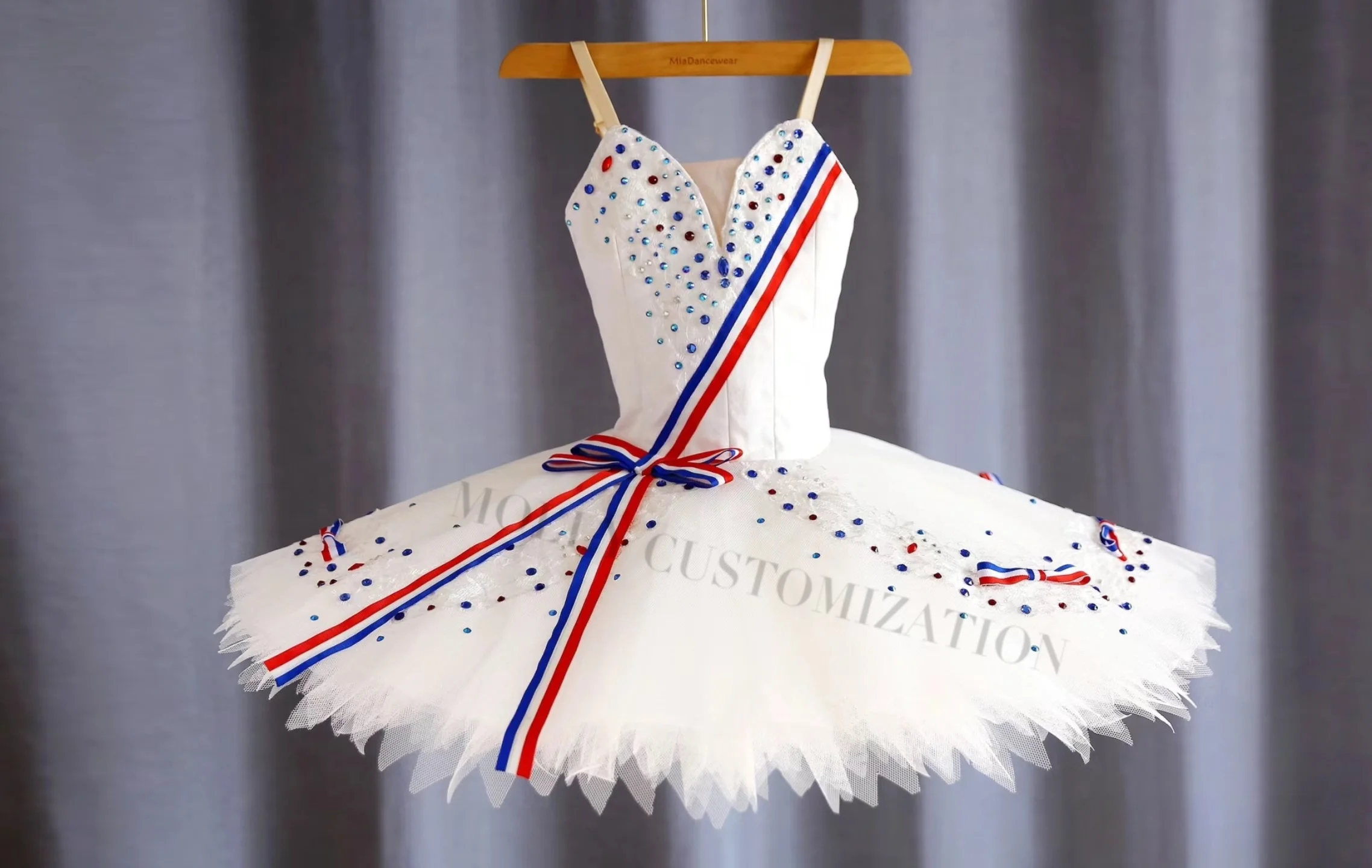 New product launched Paris's Flame Lady Variation White Ballet TUTU International Competition Performance Skirt Tailor-made