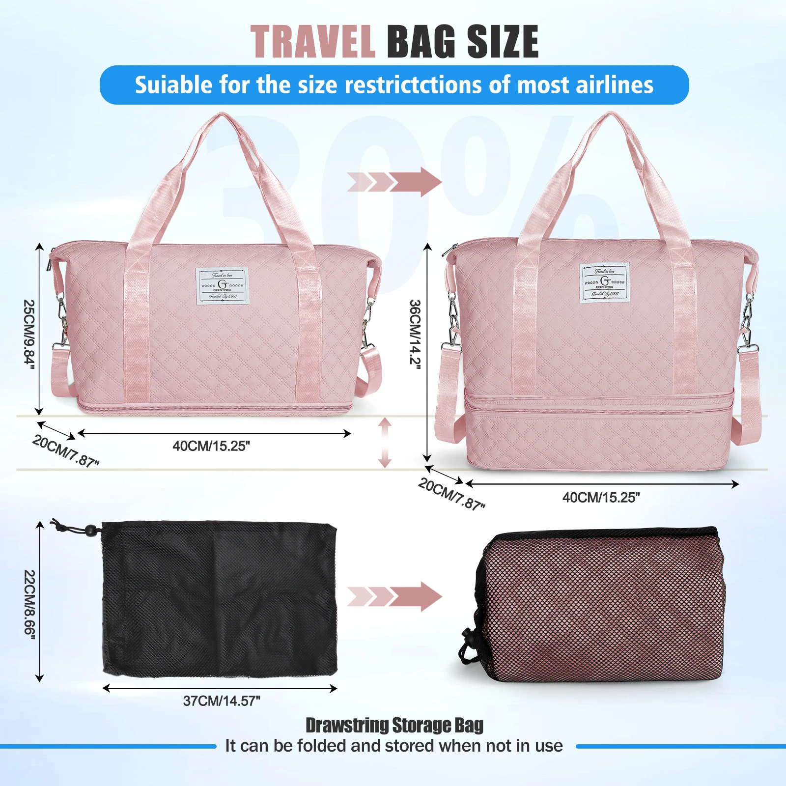 Large Travel Duffel Bag With S - Women Bags Pk recension och pris