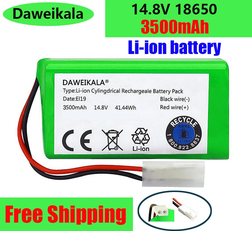 Новинка 2023, литий-ионный аккумулятор 14,8 в, 3500 мАч для робота-пылесоса Xiaomi G1 MI, необходимая Швабра для робота-пылесоса MJSTG1, набор батарей 18650