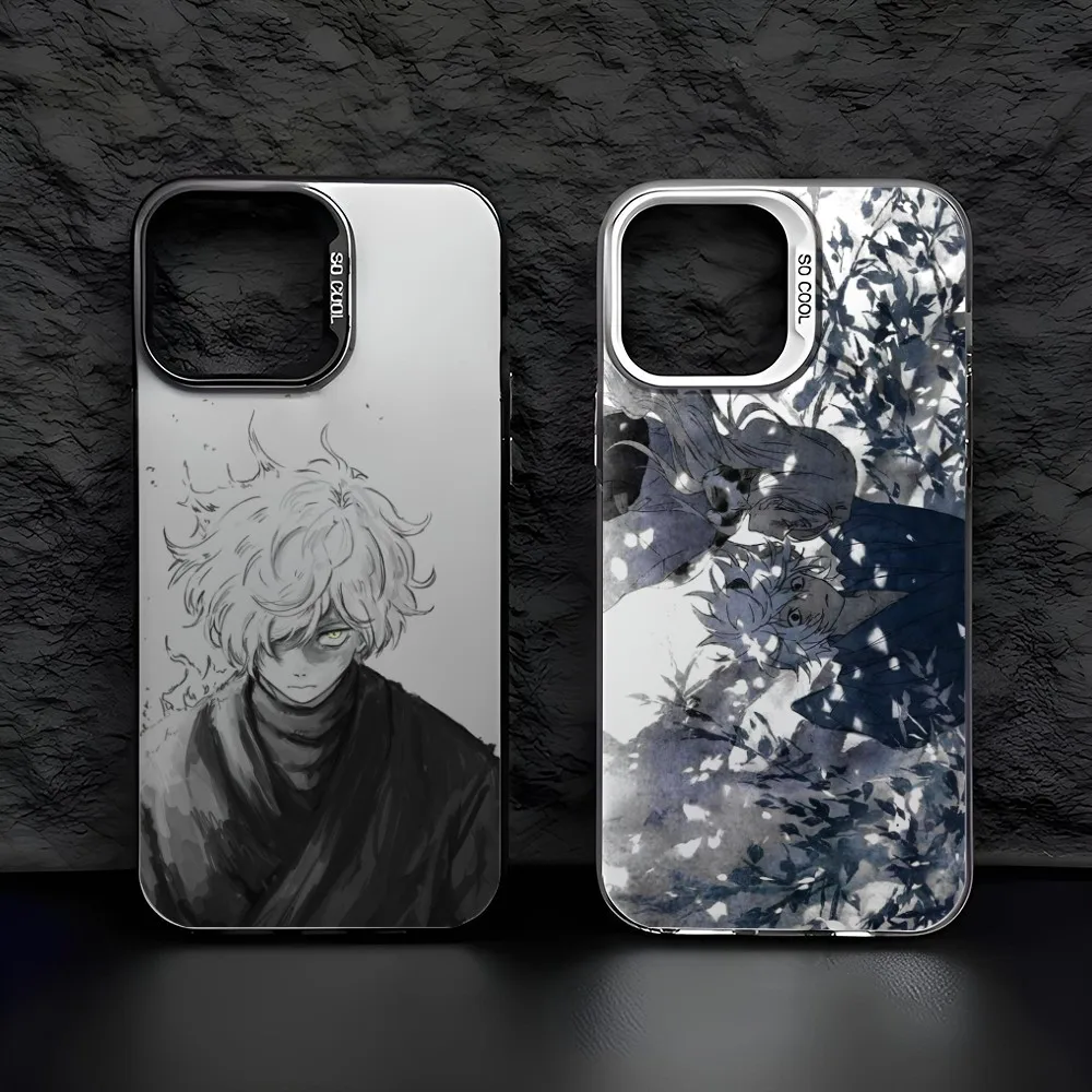 Hot Blooded Anime H-Hell's Paradise Phone Case For IPhone 16 Pro Max 15 14 13 12 XS Plus 11 Fashion Matte Aurora Laser Gradient