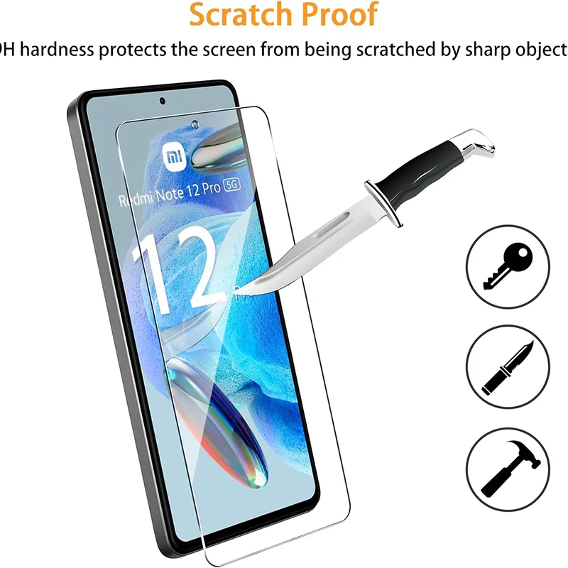 4 Piezas Vidrio de Protección para Xiaomi Redmi Note 13 12 11 10 Pro 4G 5G Protector de Pantalla Templado Redmi Note 8 9 8T 10s 11T 12S Vidrio 3