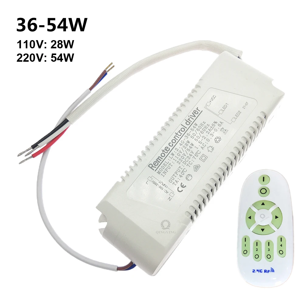 Output 24V 2.4G remote control LED driver 108W 150W power suppply for dual colors LED strip dimming and color changing