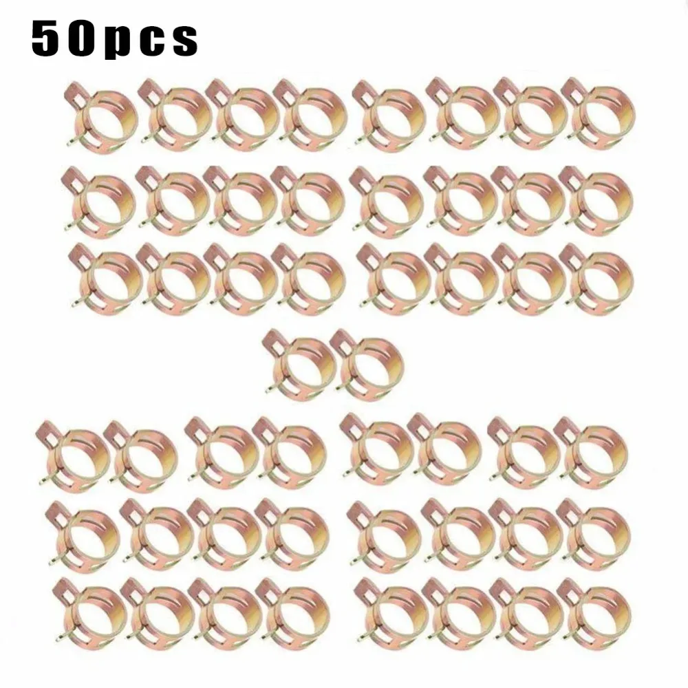 50PCS Quick Connect Hose Clamps Set 5/6/7/8/9mm Retaining Rings Fuel Water Air Tube Fasteners for Automotive And Mechanical Use