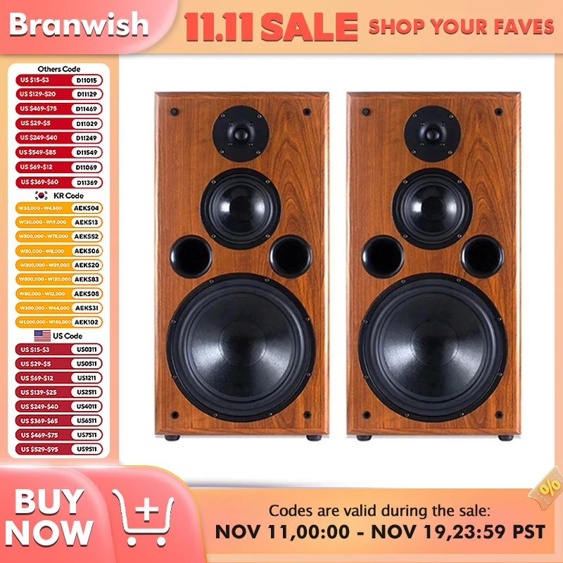 

10 Inch Bookshelf Speaker 200W Monitor Speakers 8Ohm Bass Silk Film Tweeter F109 Speaker Fever Passive Sound Box 1Pc For Home