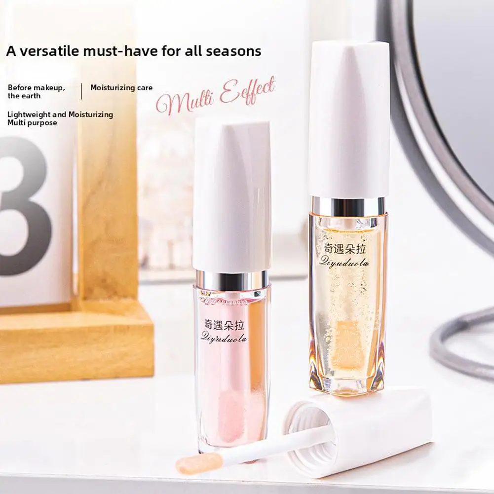 Esmalte cálido que cambia de Color, tratamiento de péptido de labios, tinte de labios, mantequilla de karité, flores de melocotón, brillo de labios, bálsamo labial hidratante, cuidado de labios