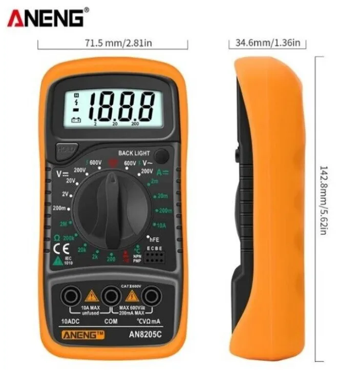 

High precision voltage and current meter ANENG AN8205C Digital Multimeter