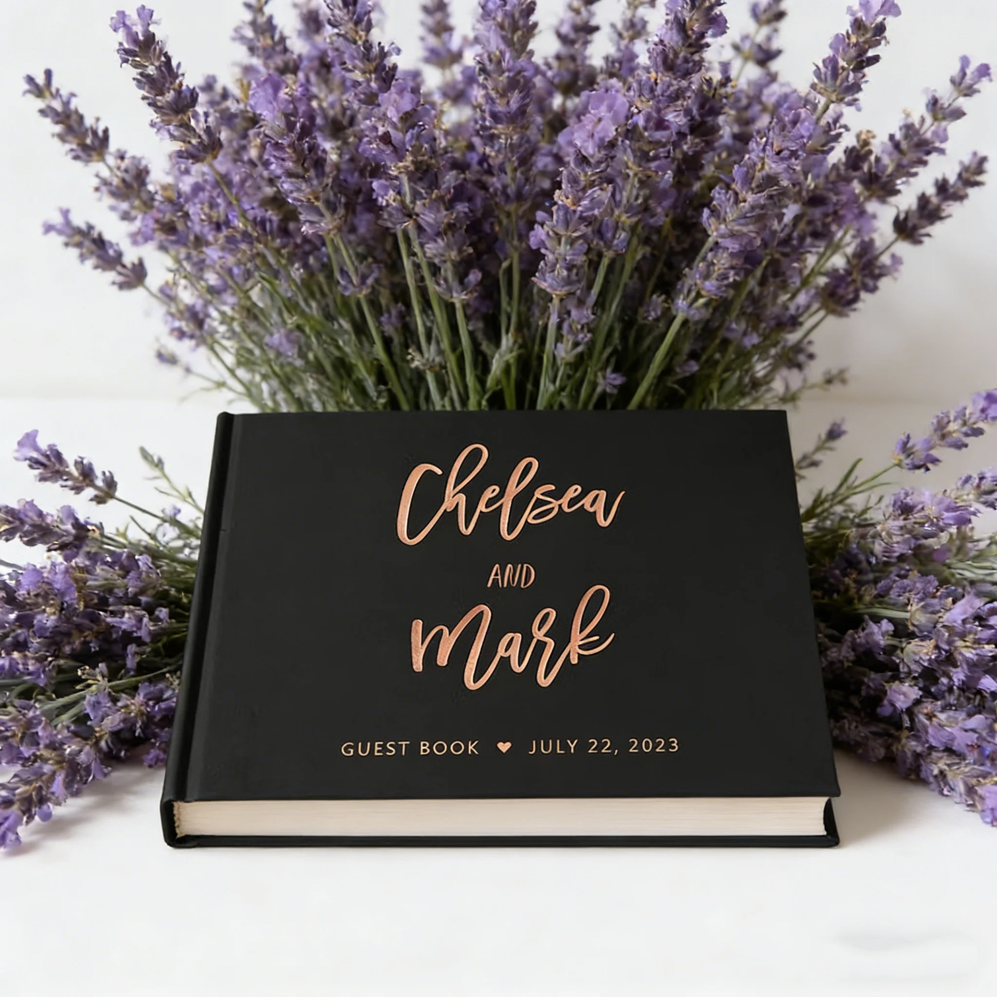 foliage-initials-custom-wedding-guest-book-100-sides-personalised-album-various-color-choices-for-cover-design