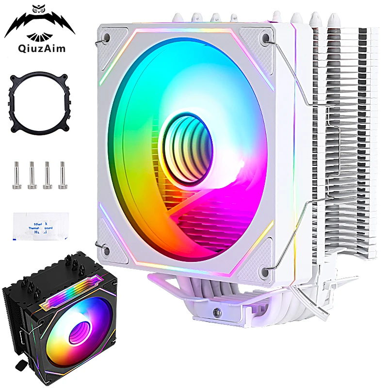 

QiuzAim cpu cooler x99 x79 PC Efficient 120mm fan 4Pin/pwm Air-cooled 6 Heat Pipe Installing LGA2011 2066 e5 e3 AMD am3 am4 am5