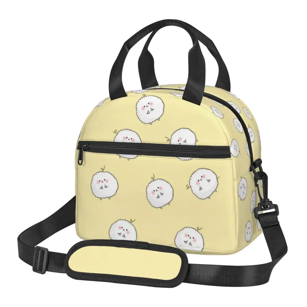 

Cute White Balls Portable Insulation Bag Lunch Box Loncheras De Mujer Food Bag