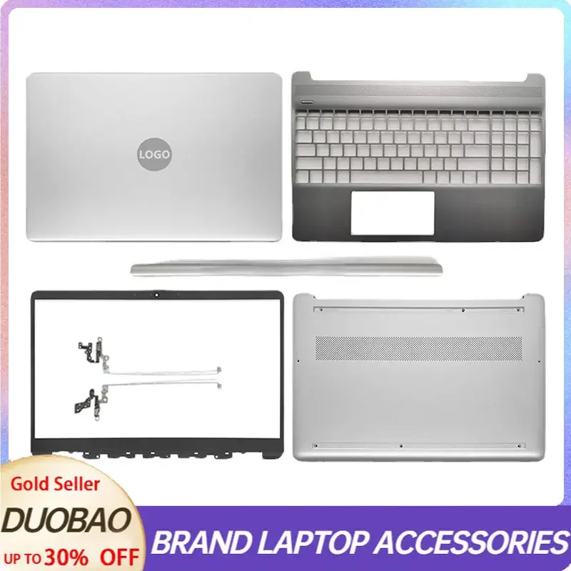 New For HP 15S-FQ 15S-FR 15S-EQ 15-EF 15-ER 15-DY TPN-Q222 Q230 Laptop LCD Back Cover Bezel Hinges Palmrest Botttom Case Top Lid