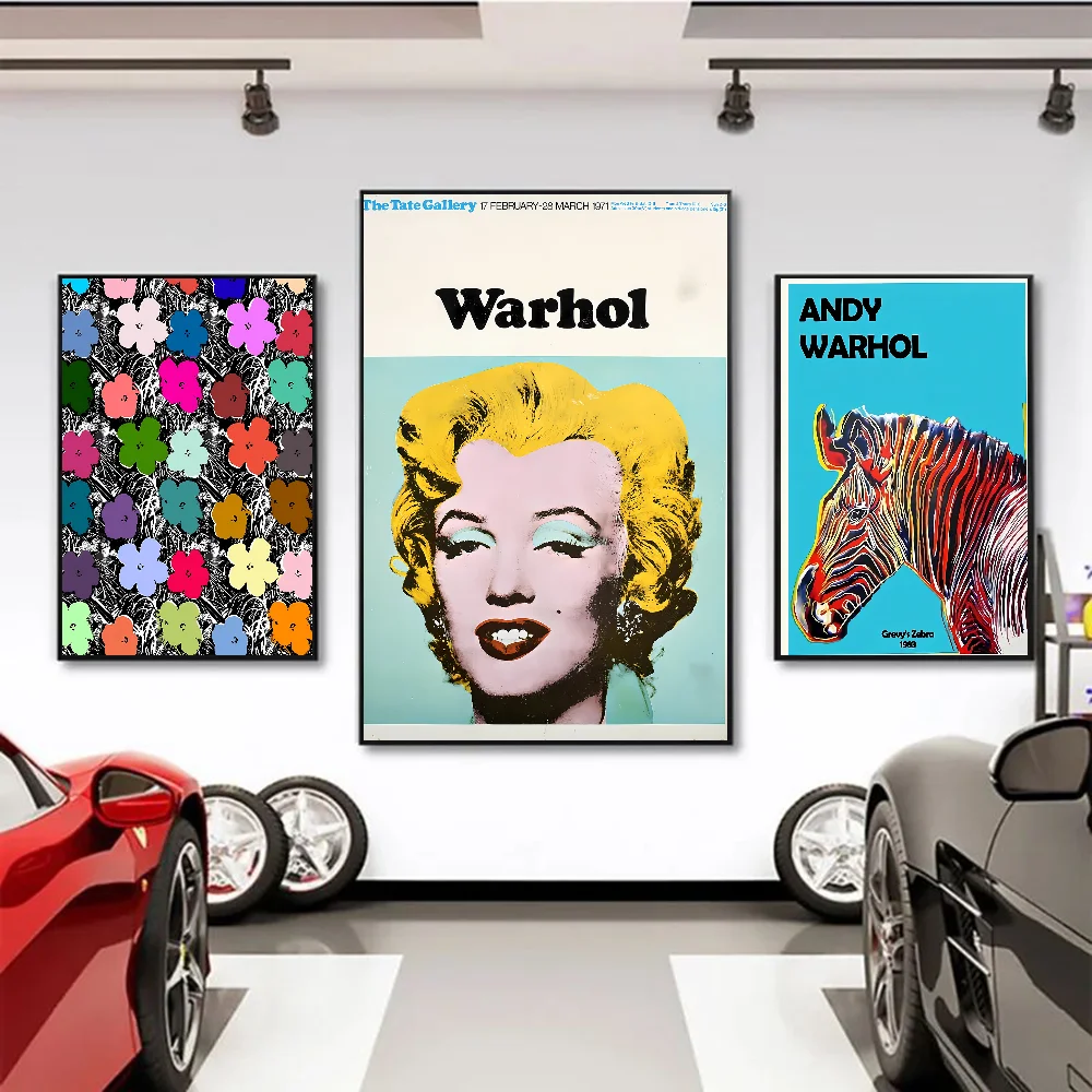 1PC A-Andy W-Warhol Poster Self-adhesive Art Waterproof Paper Sticker Coffee House Bar Room Wall Decor