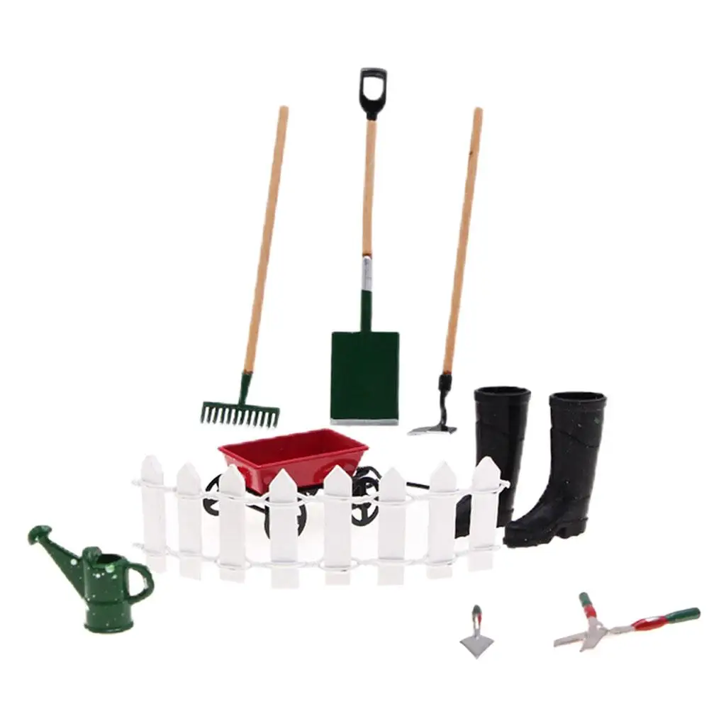 

Simulation 1/12 Dollhouse Garden Tools Pretend Children Gifts DIY