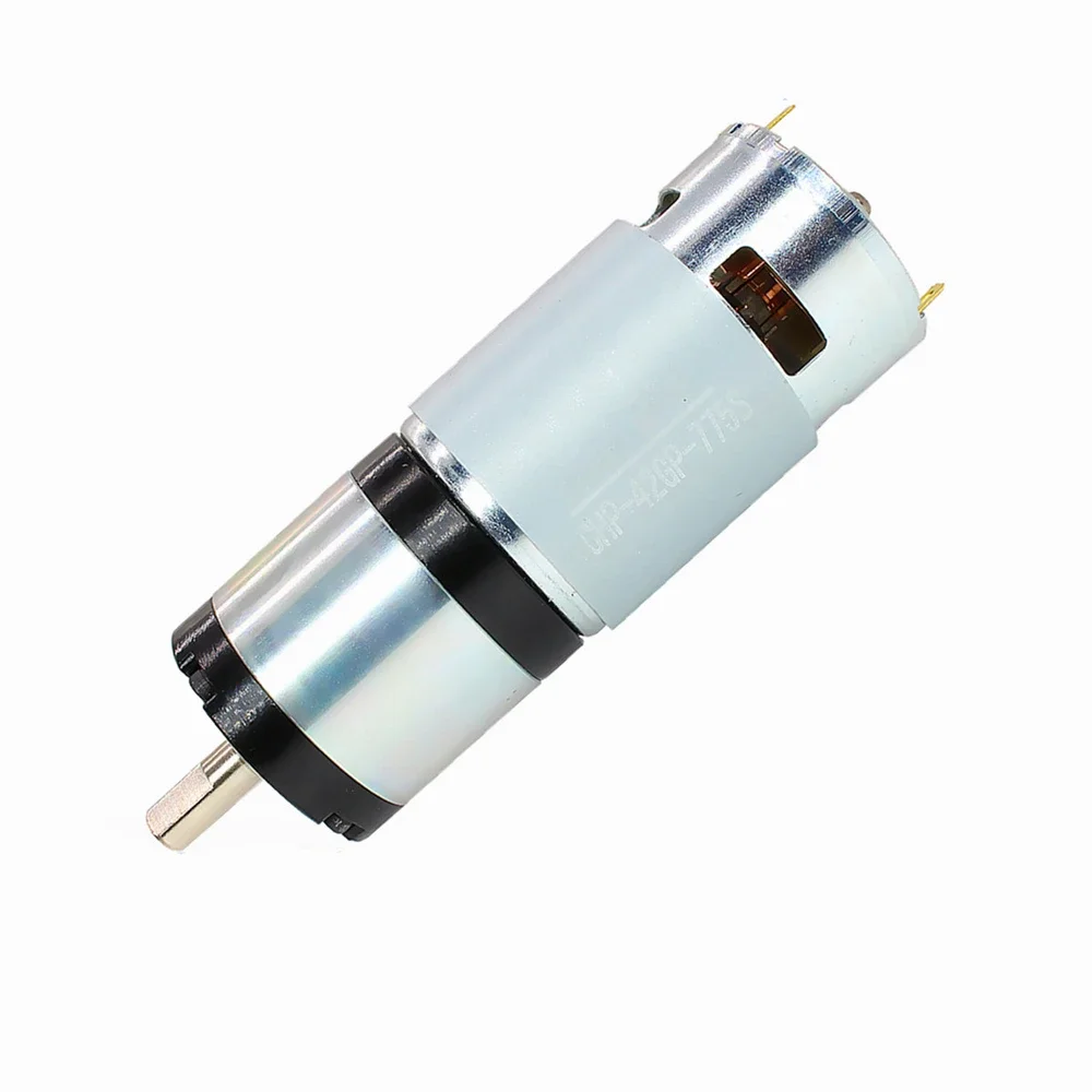 42mm 42GP775 DC 12V/24V Planetary Gear Motor Torque Metal DIY Bank Office Equipment Precision 775 dc motor