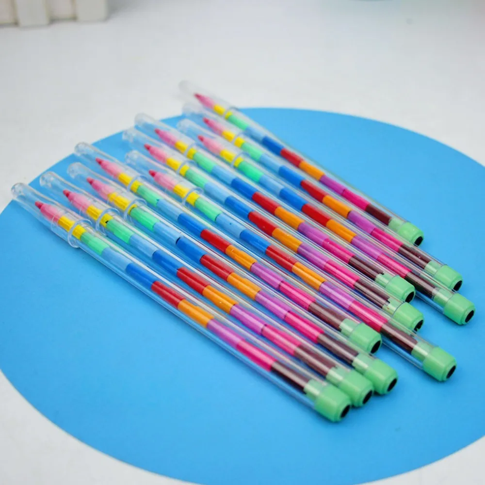 10Pcs 11 colori Block Crayon penna colorata per bambini festa di compleanno bomboniere premi per l\'asilo Dropship Xmas Gits