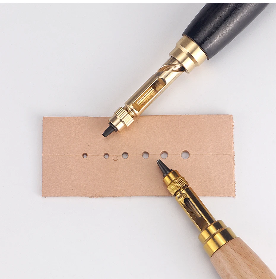 1 Satz japanischer Schraub stempel Werkzeugs atz Locher für Armband Leder Stoff | DIY automatische Locher Cutter Leder Bastel werkzeug – Detail 2